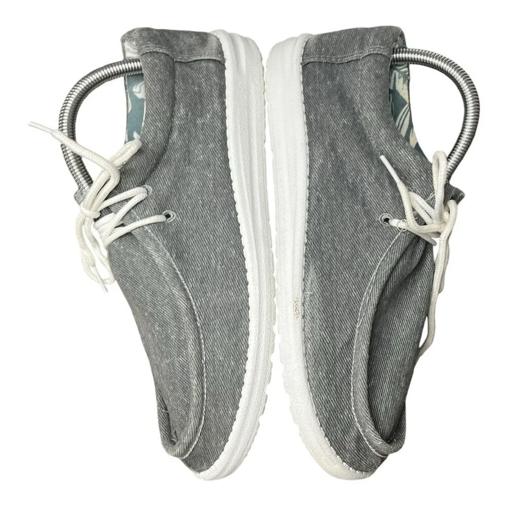 Cull4U Canvas Loafers Men 43‎ Gray Lace Up Casual Boat Shoes Lightweight Size 10